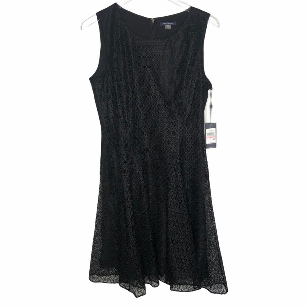 Tommy Hilfiger Fit and Flare Lace Dress Black 10